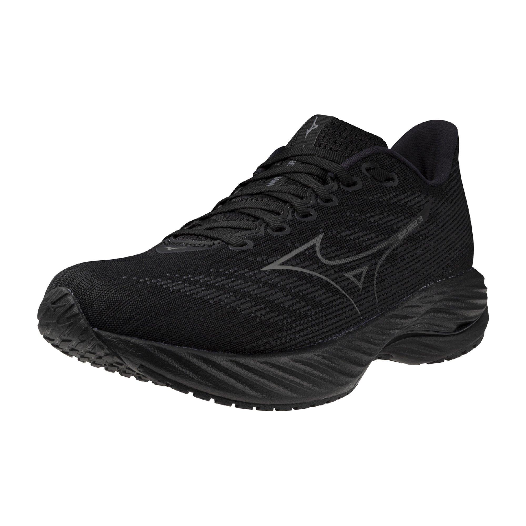 Mizuno Wave Rider 28 "Black/Shade" Women's Running Shoe - BLACK/SHADE Thumbnail View 3
