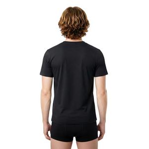 L/AB c/o Off-White Men's Hem Logo Slim Fit Crew Undershirt (3 Pack) - Black - BLACK