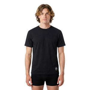 L/AB c/o Off-White Men's Hem Logo Slim Fit Crew Undershirt (3 Pack) - Black - BLACK