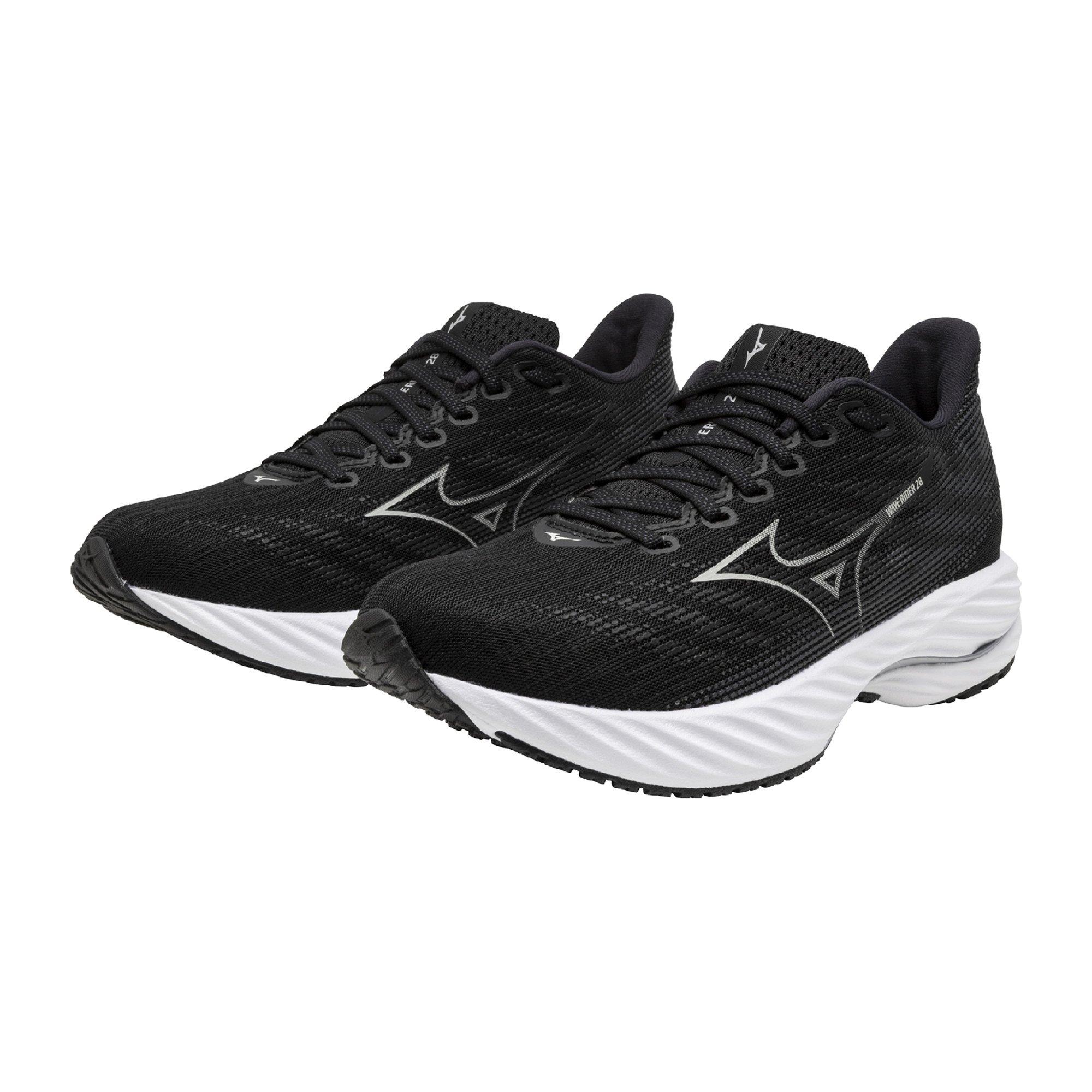 Mizuno Wave Rider 28 "Black/Harbor Mist" Women's Running Shoe - BLACK/MIST Thumbnail View 5