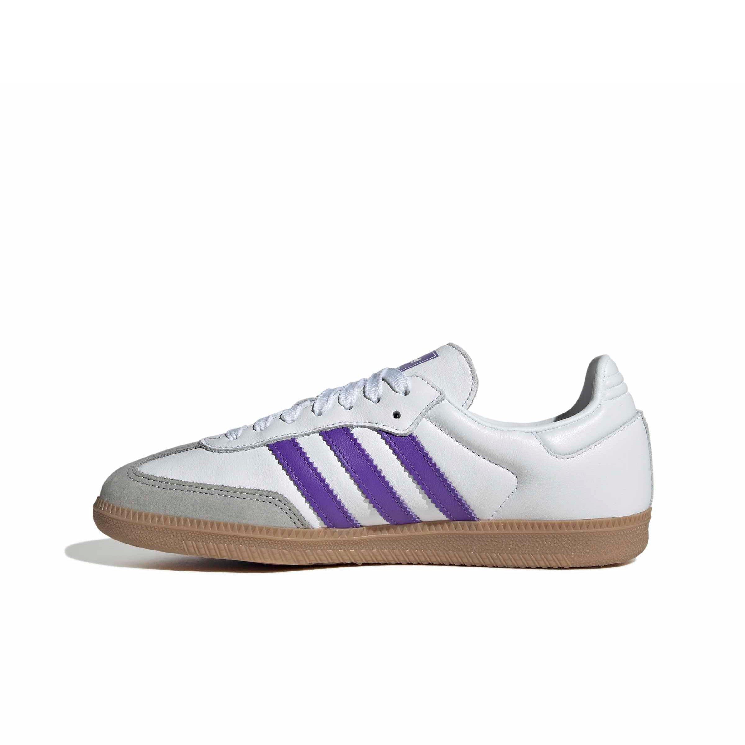 adidas Originals Samba OG "Ftwr White/Purple Rush/Grey One" Women's Shoe - WHITE/PURPLE/GREY Thumbnail View 2