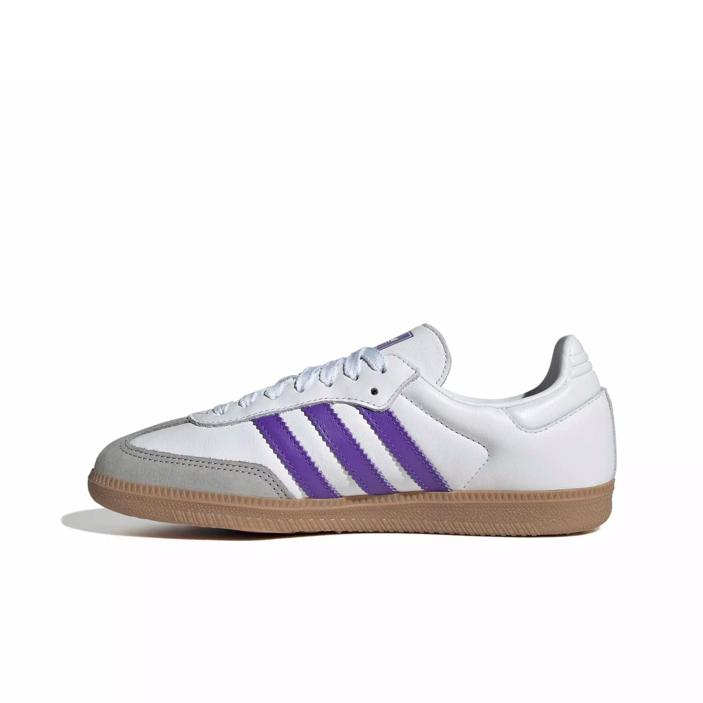 adidas Originals Samba OG "Ftwr White/Purple Rush/Grey One" Women's Shoe - WHITE/PURPLE/GREY