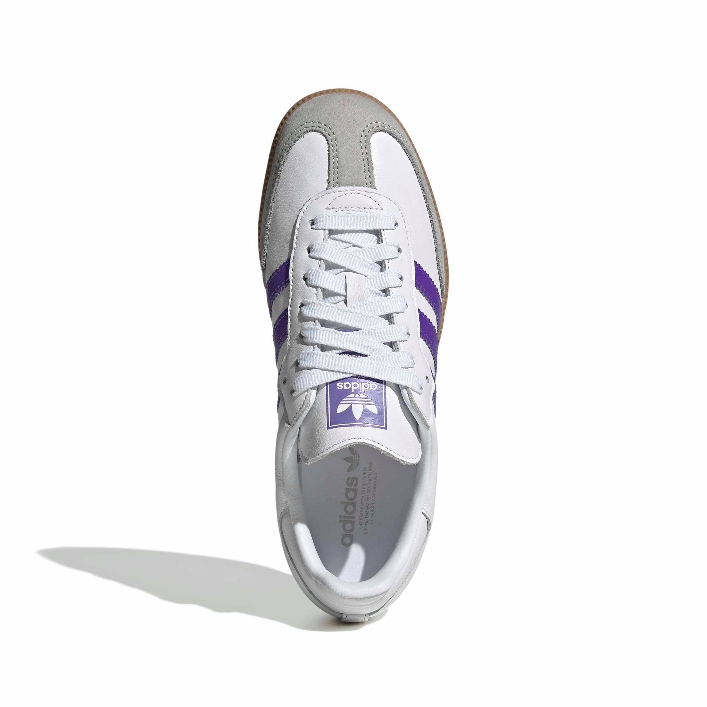 adidas Originals Samba OG "Ftwr White/Purple Rush/Grey One" Women's Shoe - WHITE/PURPLE/GREY Thumbnail View 5
