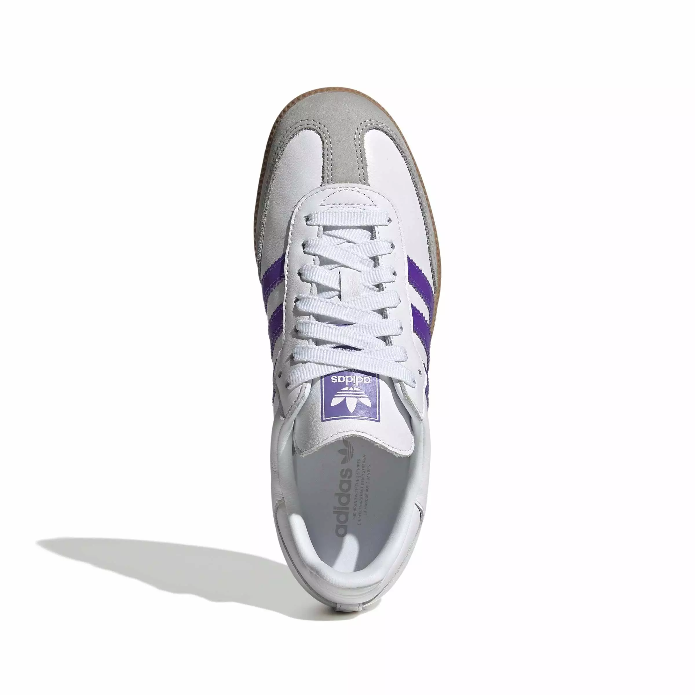 adidas Originals Samba OG "Ftwr White/Purple Rush/Grey One" Women's Shoe - WHITE/PURPLE/GREY