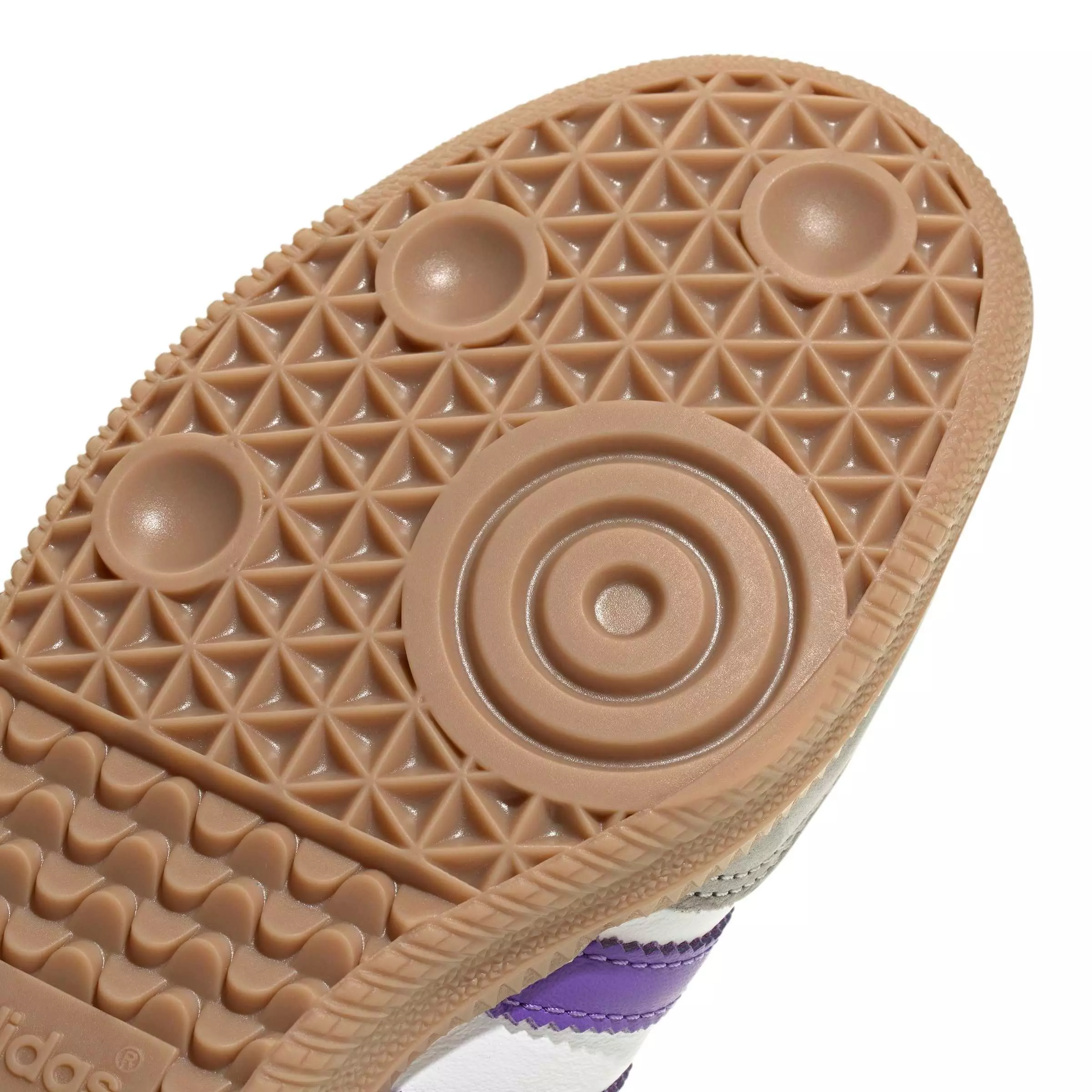 adidas Originals Samba OG "Ftwr White/Purple Rush/Grey One" Women's Shoe - WHITE/PURPLE/GREY