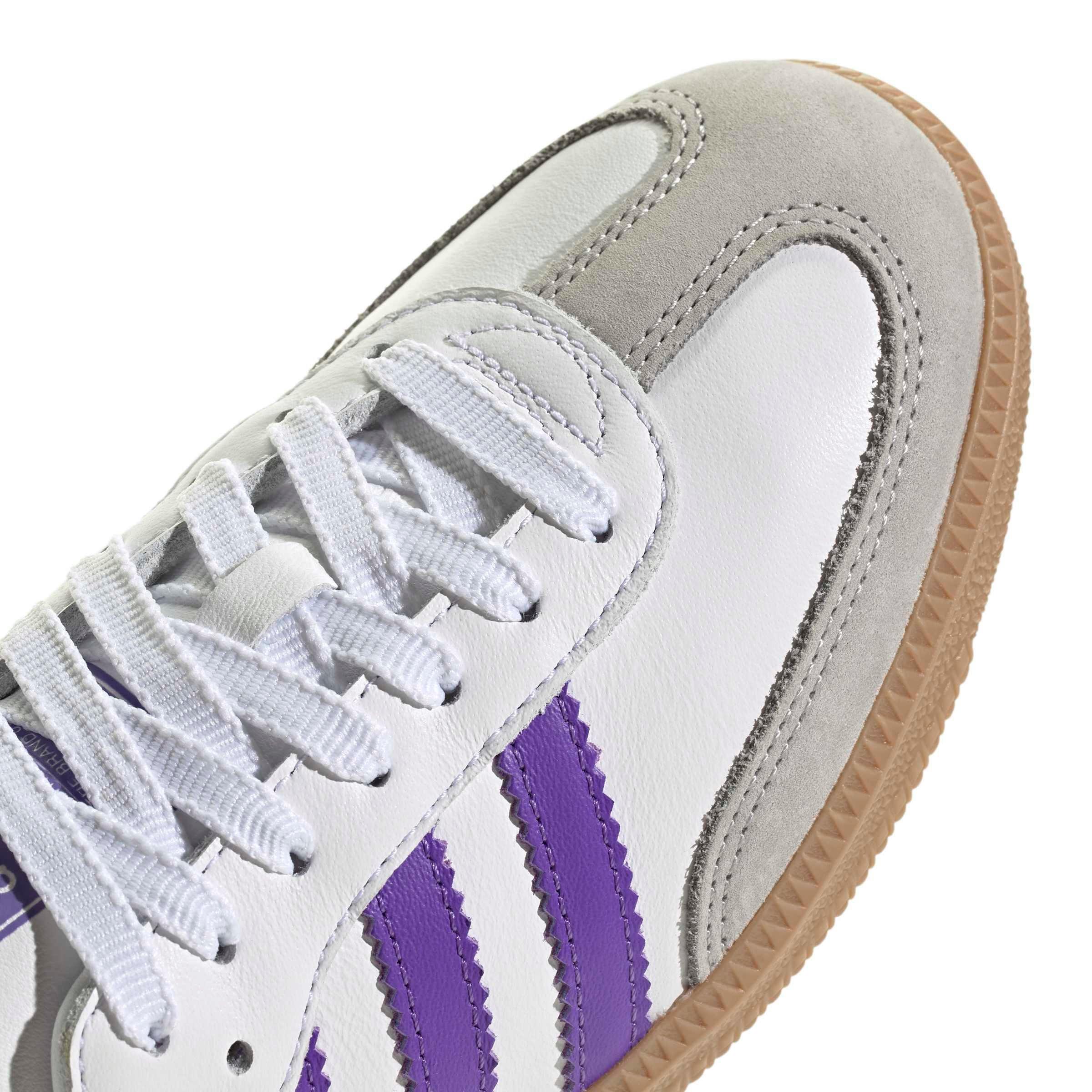 adidas Originals Samba OG "Ftwr White/Purple Rush/Grey One" Women's Shoe - WHITE/PURPLE/GREY Thumbnail View 8