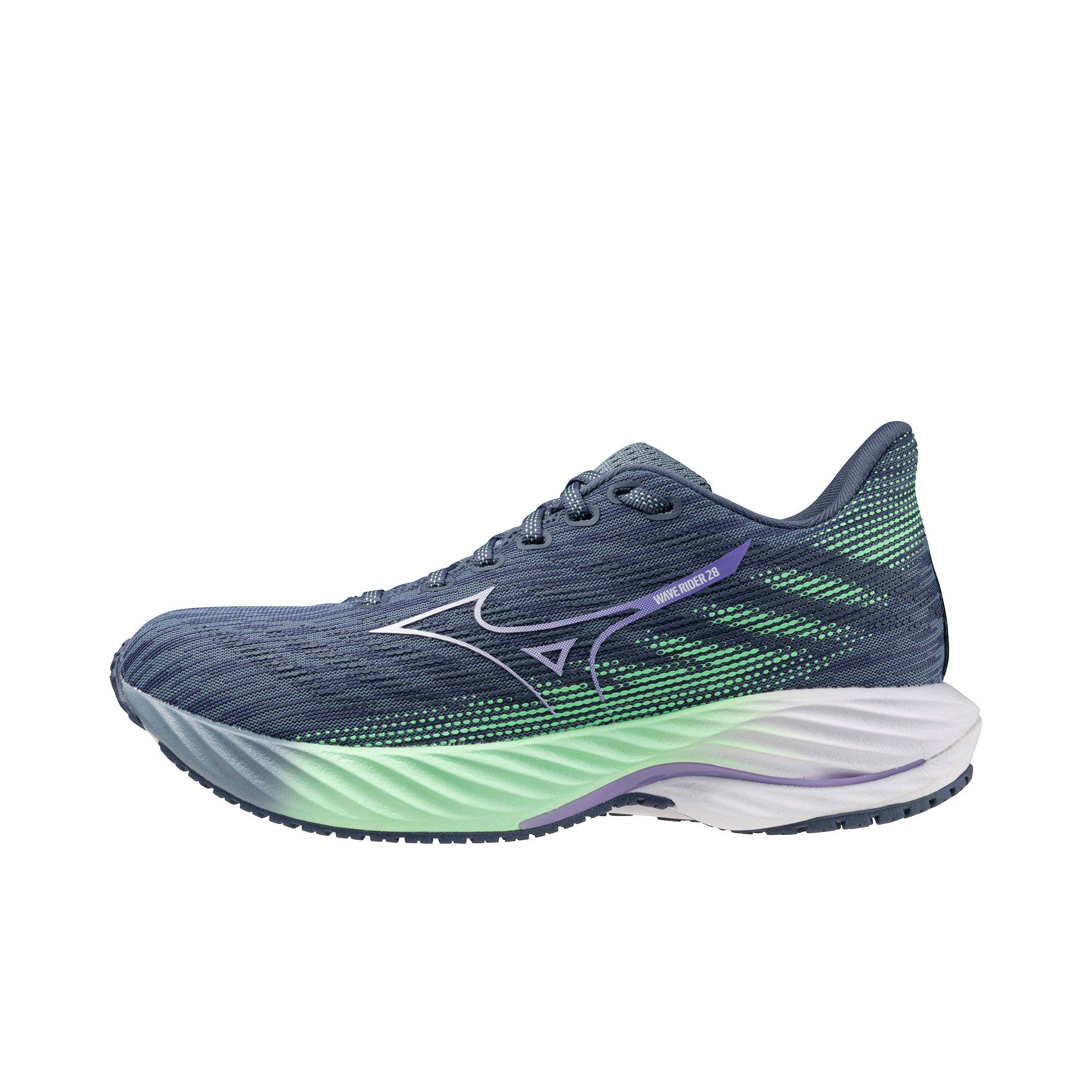 Mizuno Wave Rider 28 "Citadel/White" Women's Running Shoe - CITADEL/WHITE Thumbnail View 2