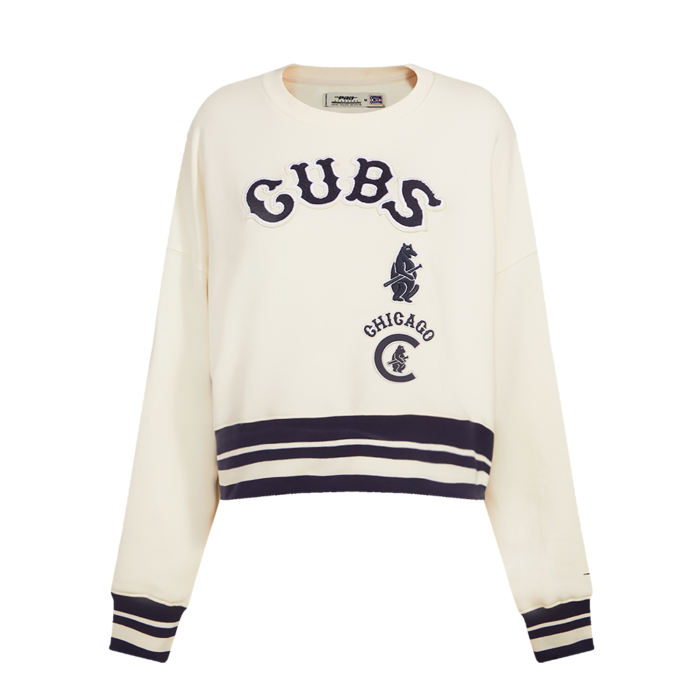 Pro Standard Women's Chicago Cubs Retro Classics Crewneck - Eggshell - EGGSHELL Thumbnail View 1