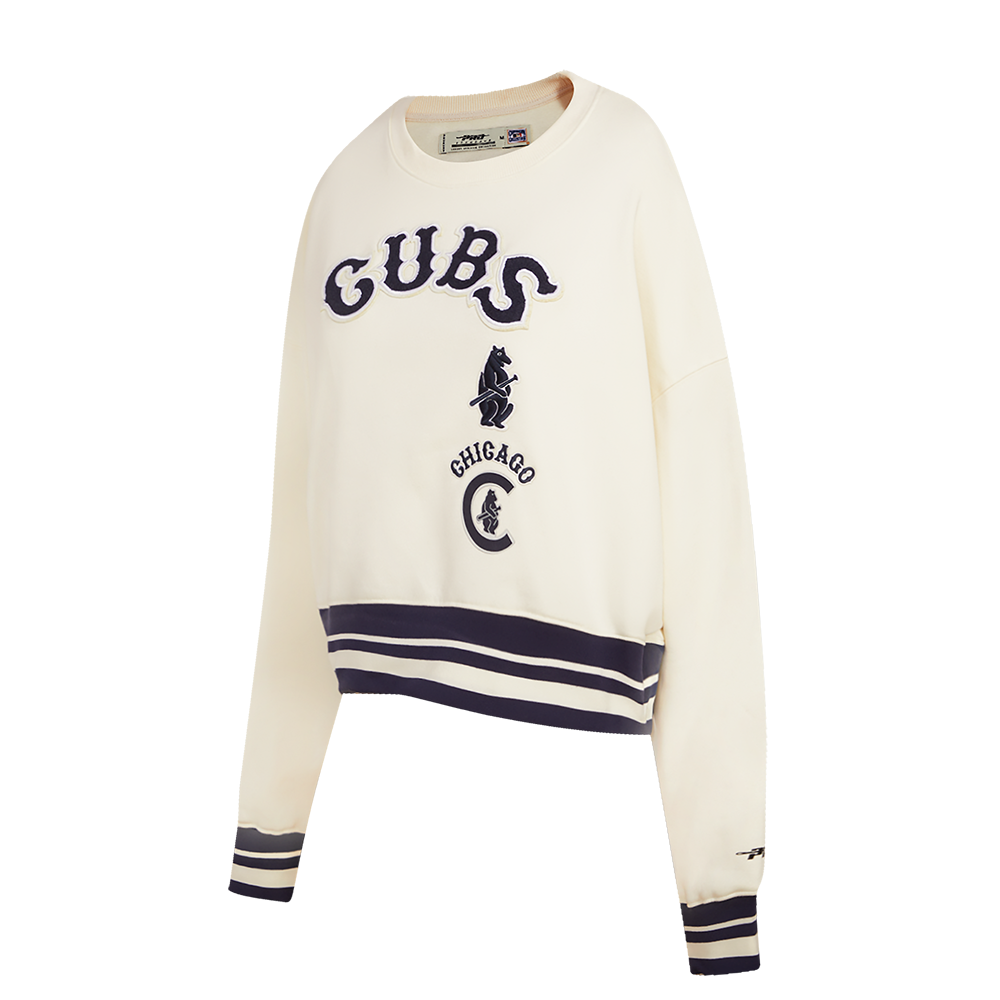 Pro Standard Women's Chicago Cubs Retro Classics Crewneck - Eggshell - EGGSHELL Thumbnail View 3