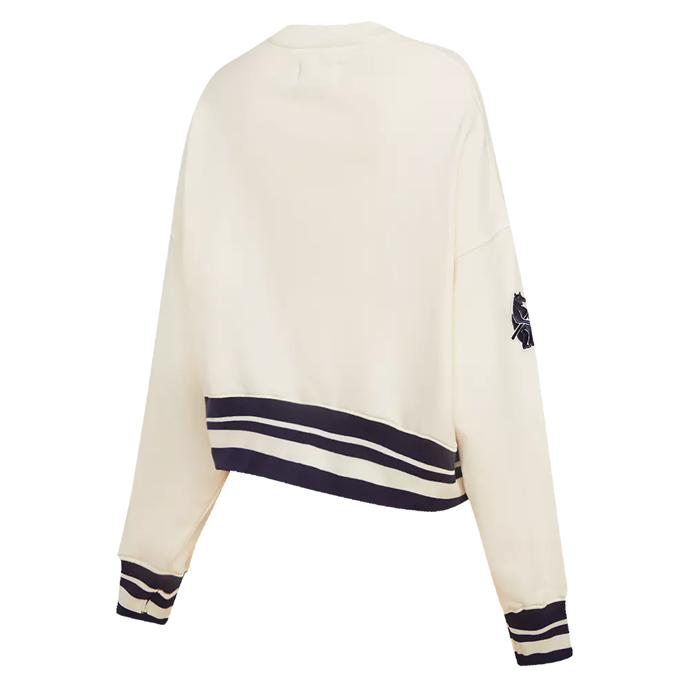 Pro Standard Women's Chicago Cubs Retro Classics Crewneck - Eggshell - EGGSHELL