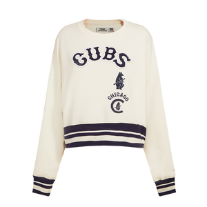 Pro Standard Women's Chicago Cubs Retro Classics Crewneck - Eggshell