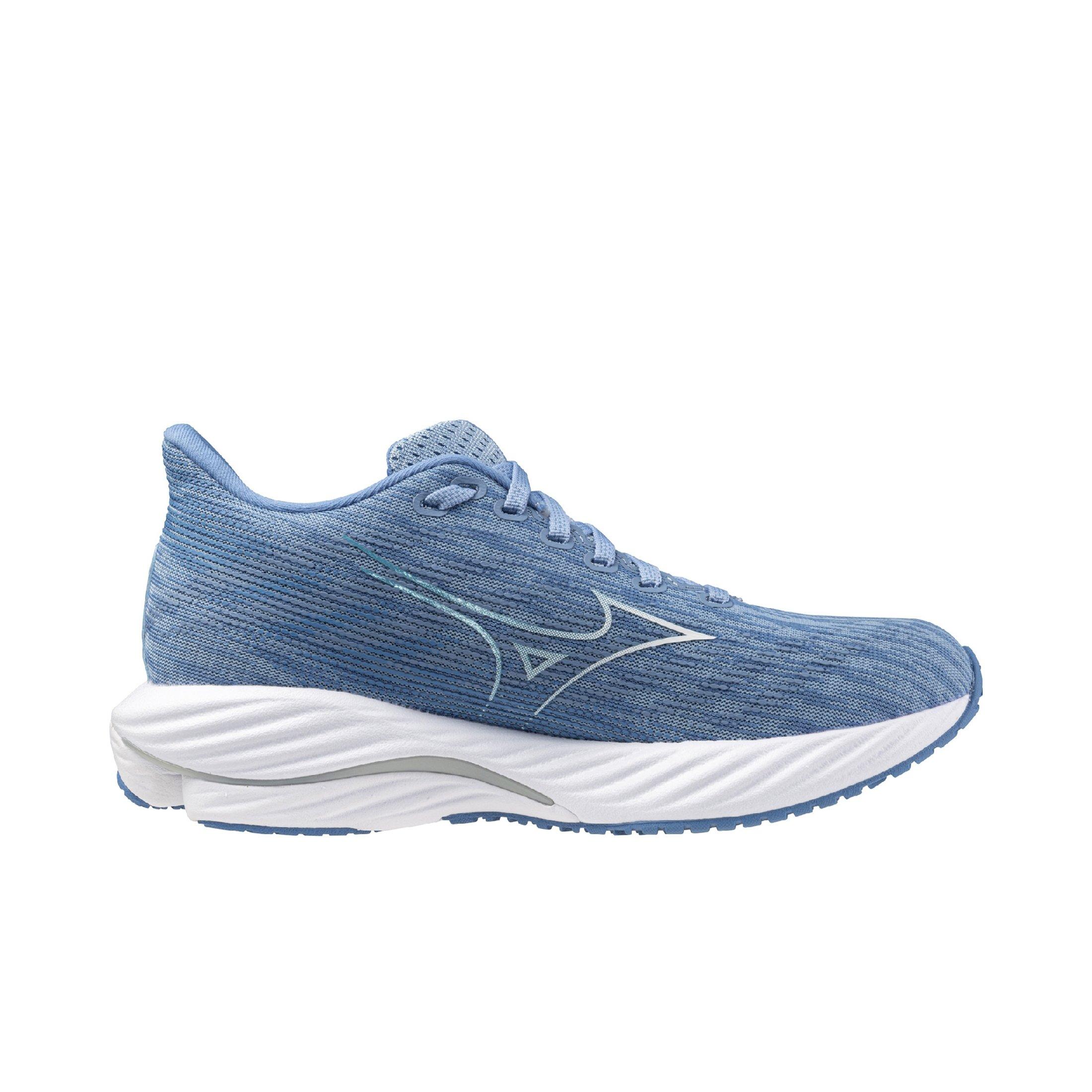 Mizuno Wave Rider 28 "Glacier Lake/White" Women's Running Shoe - GLACIER/WHITE Thumbnail View 1