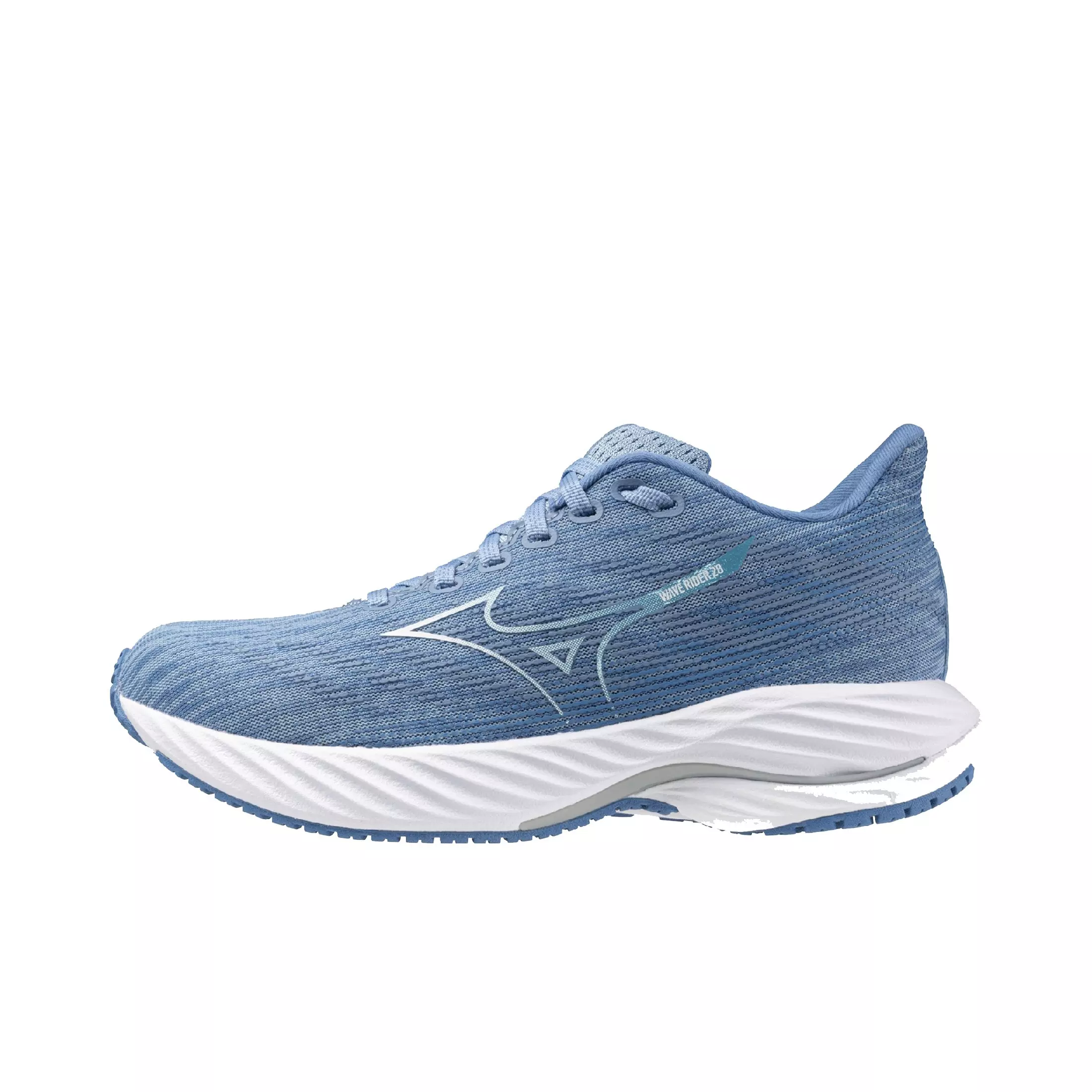 Mizuno Wave Rider 28 "Glacier Lake/White" Women's Running Shoe - GLACIER/WHITE