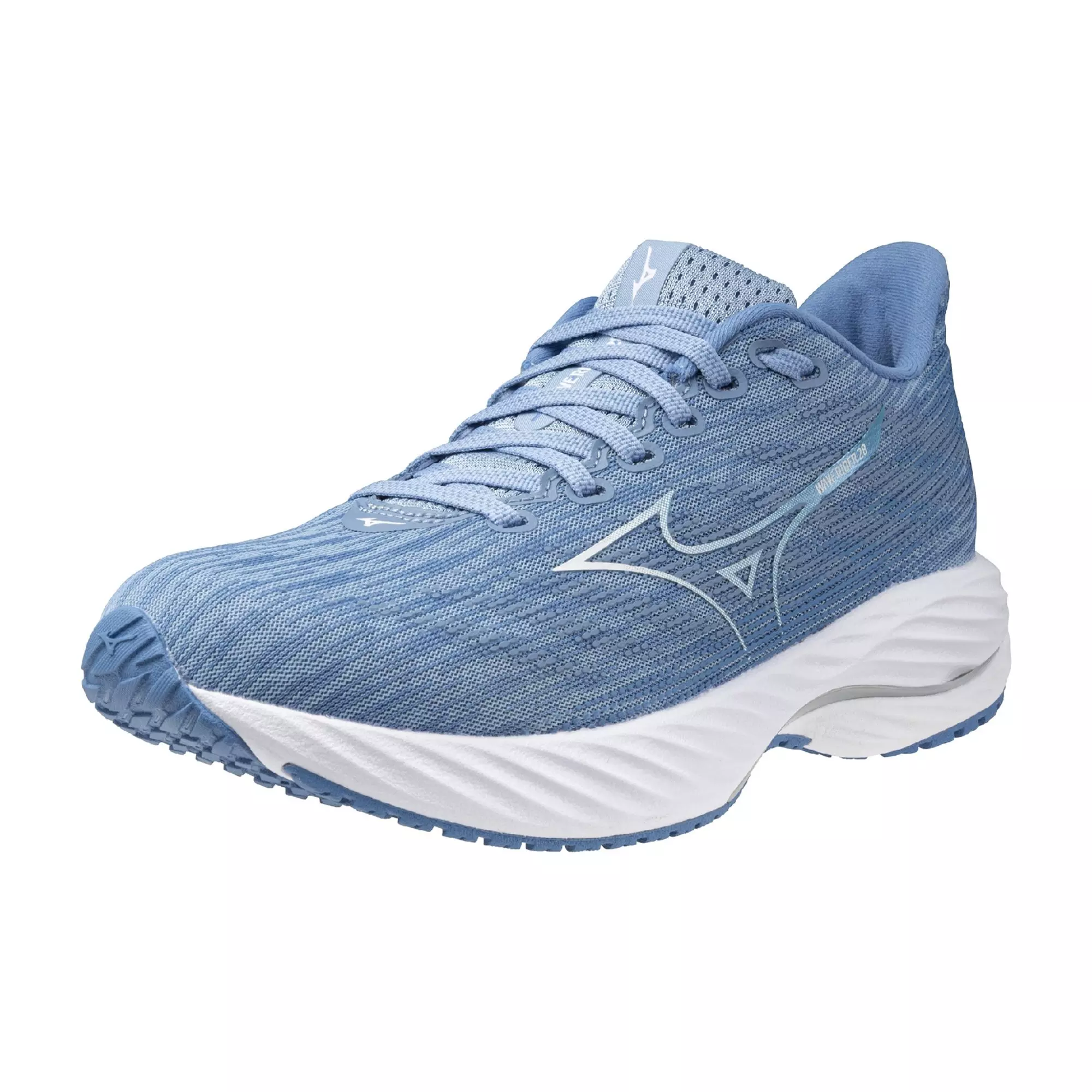 Mizuno Wave Rider 28 "Glacier Lake/White" Women's Running Shoe - GLACIER/WHITE