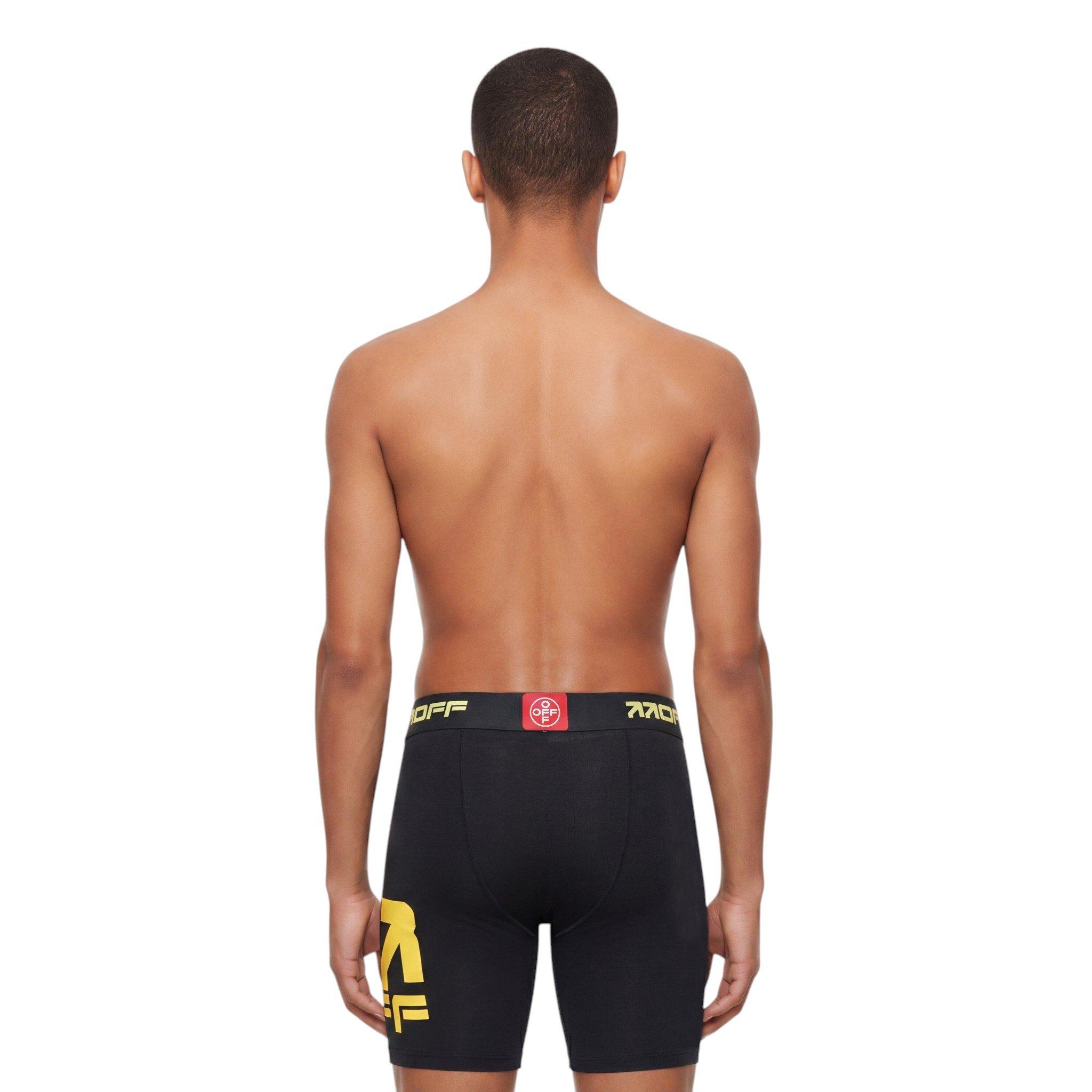 L/AB c/o Off-White Men's Stamp High Alert Printed Boxer Brief - Black - BLACK
