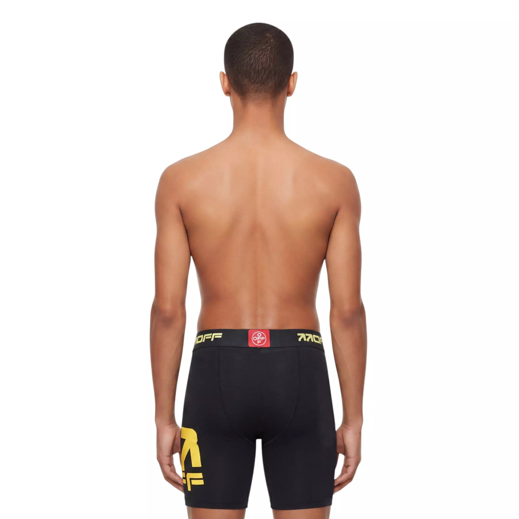 L/AB c/o Off-White Men's Stamp High Alert Printed Boxer Brief - Black - BLACK