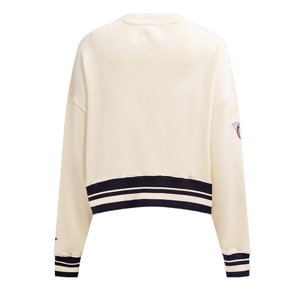 Pro Standard Women's Cleveland Guardians Retro Classics Crewneck - Eggshell - EGGSHELL Thumbnail View 2
