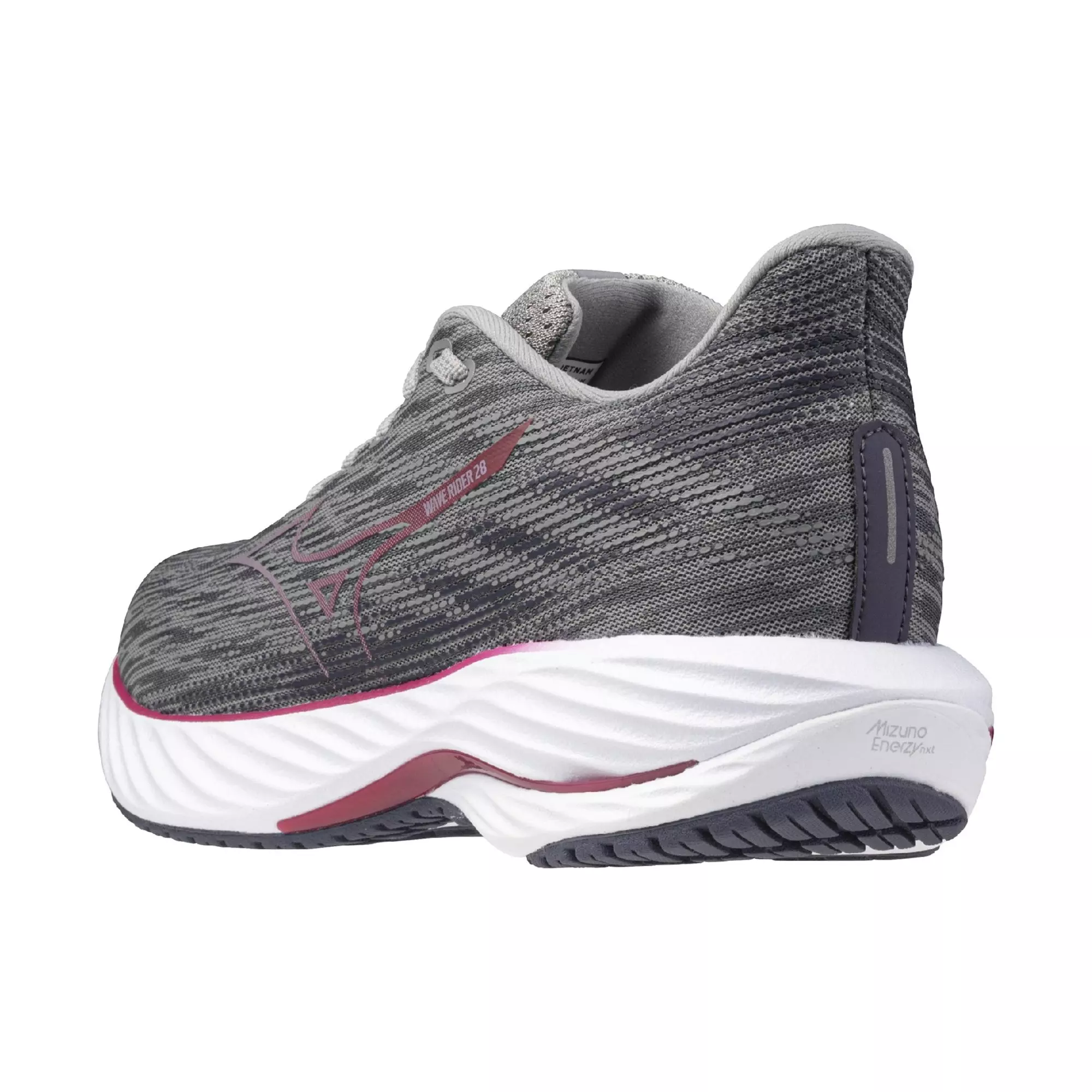 Mizuno Wave Rider 28 "Ultimate Grey/Cosmo Chrome" Women's Running Shoe - GREY/CHROME