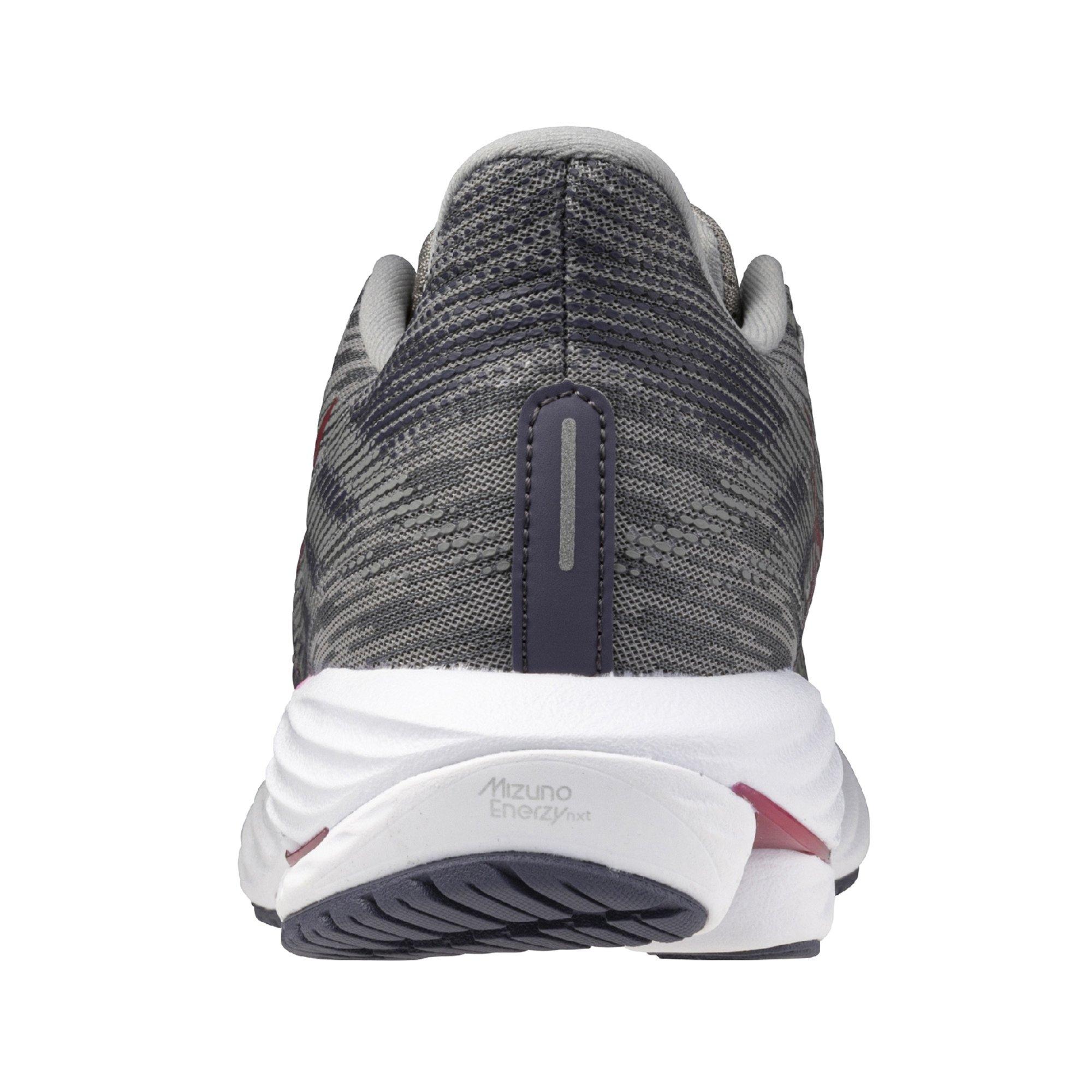 Mizuno Wave Rider 28 "Ultimate Grey/Cosmo Chrome" Women's Running Shoe - GREY/CHROME Thumbnail View 8