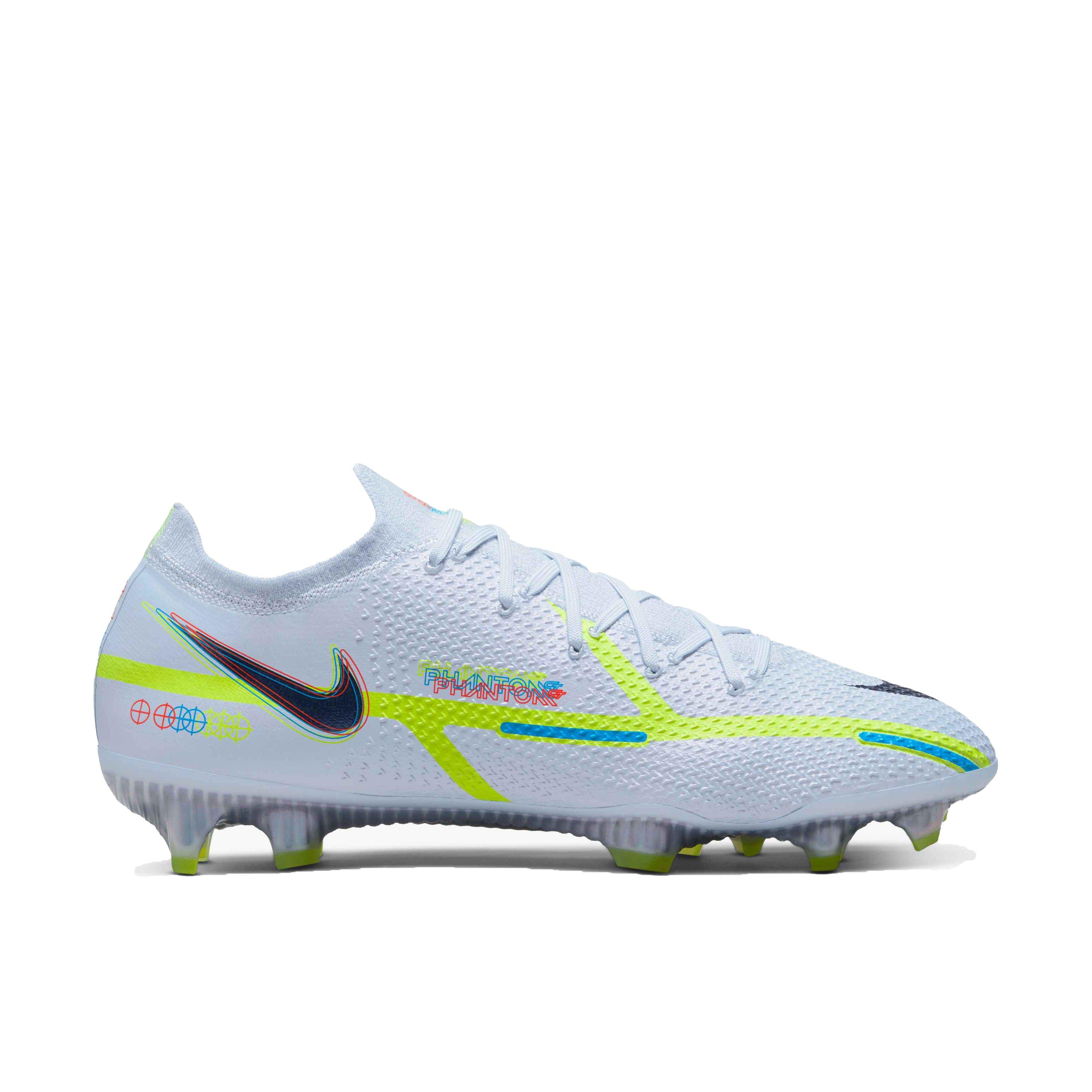 Nike Phantom GT2 Elite FG "Soccer Grey/Blackened Blue" Unisex Soccer Cleat - GREY Thumbnail View 1