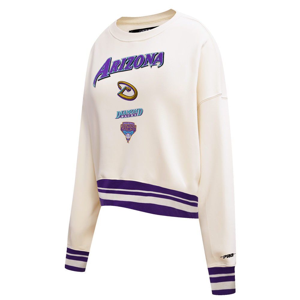 Pro Standard Women's Arizona Diamondbacks Retro Classics Crewneck - Eggshell - EGGSHELL Thumbnail View 3