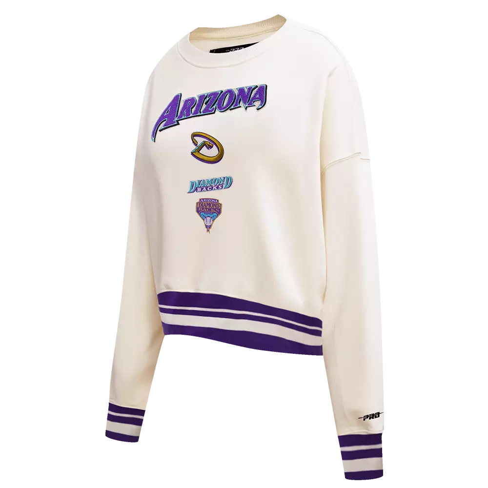 Pro Standard Women's Arizona Diamondbacks Retro Classics Crewneck - Eggshell - EGGSHELL