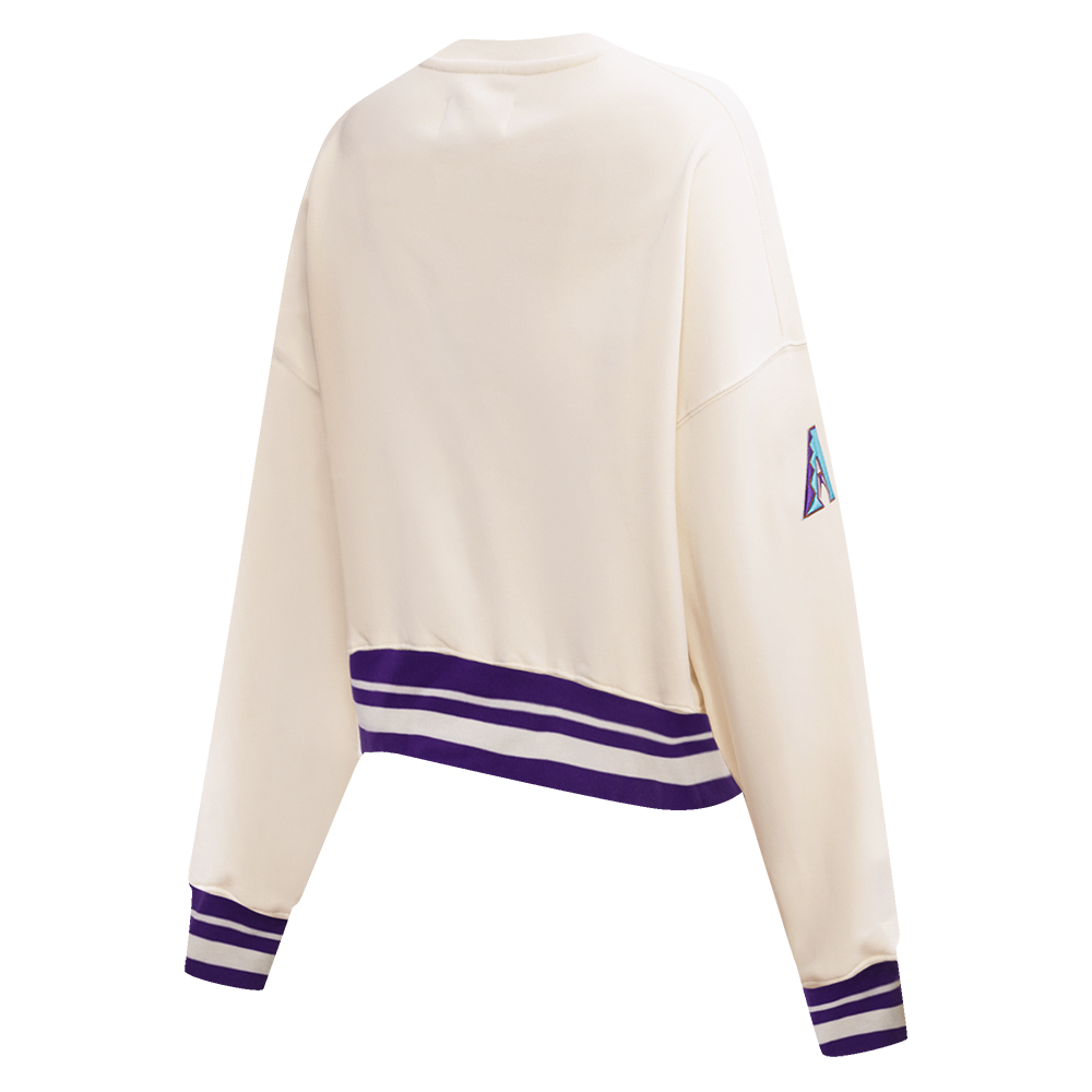 Pro Standard Women's Arizona Diamondbacks Retro Classics Crewneck - Eggshell - EGGSHELL Thumbnail View 4