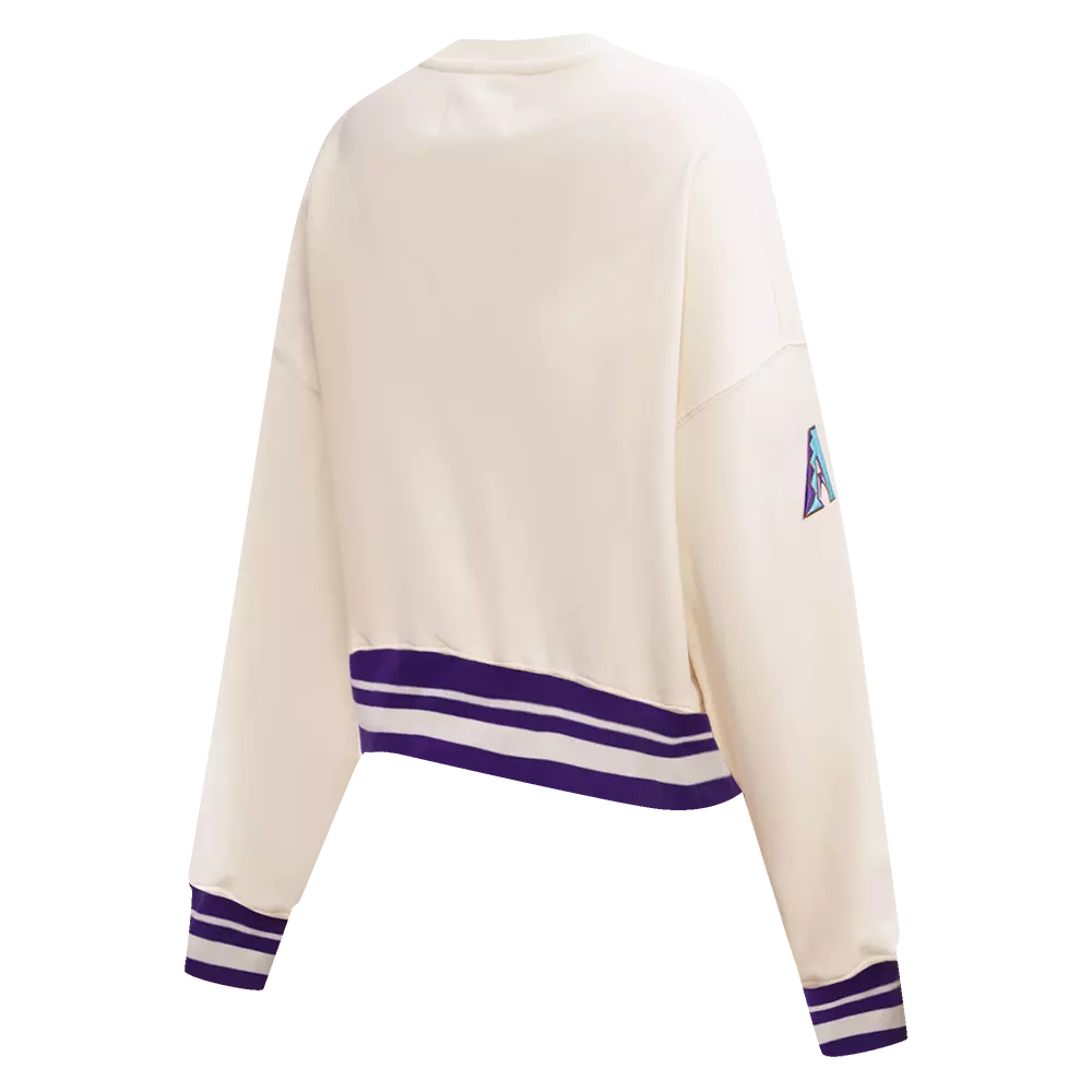 Pro Standard Women's Arizona Diamondbacks Retro Classics Crewneck - Eggshell - EGGSHELL