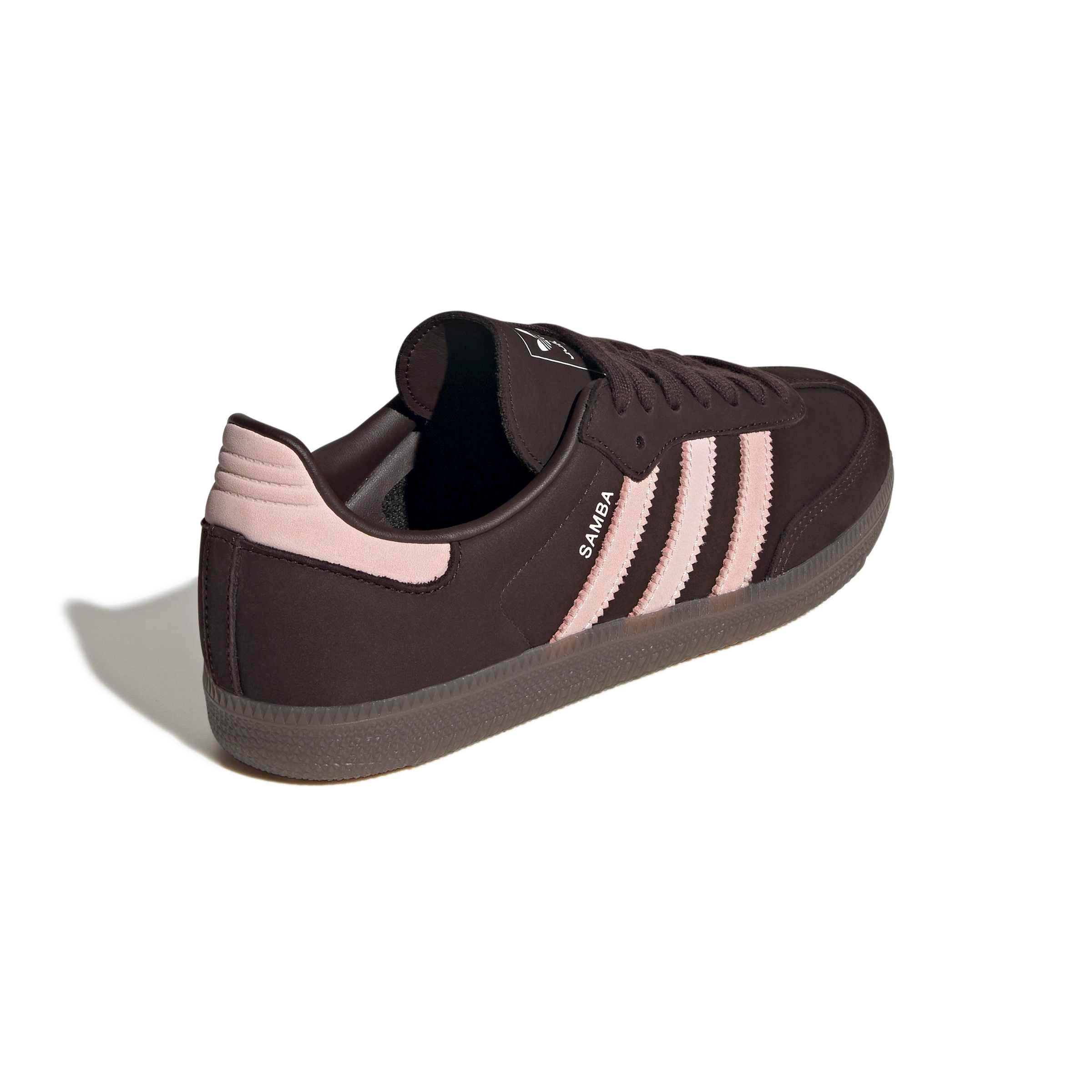 adidas Originals Samba OG "Aurora Coffee/Sandy Pink/Ftwr White" Women's Shoe - COFFEE/PINK/WHITE Thumbnail View 4