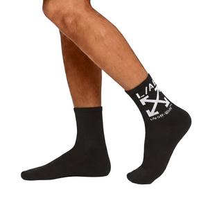 L/AB c/o Off-White Clamp Arrow Quarter Socks (3 Pairs) - Black/White - BLACK/WHITE