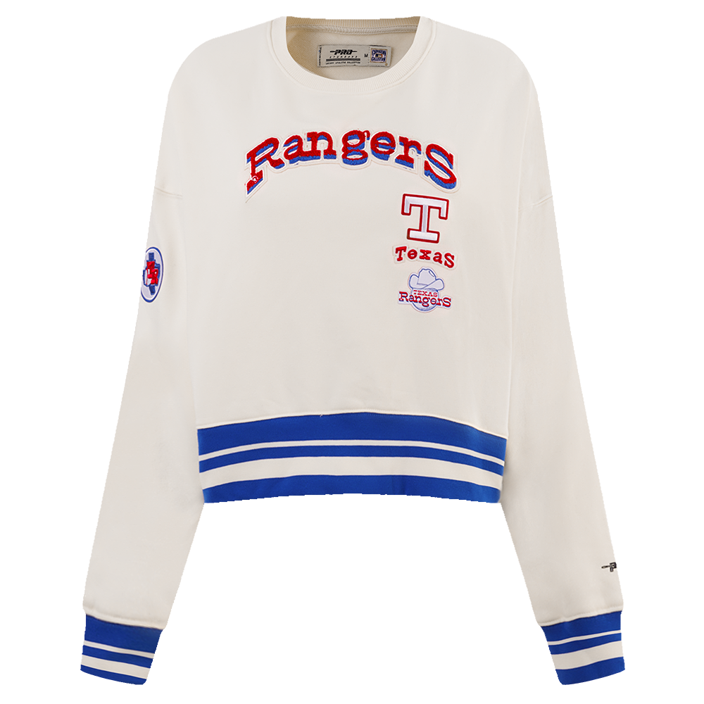 Pro Standard Women's Texas Rangers Retro Classics Crewneck - Eggshell - EGGSHELL Thumbnail View 1