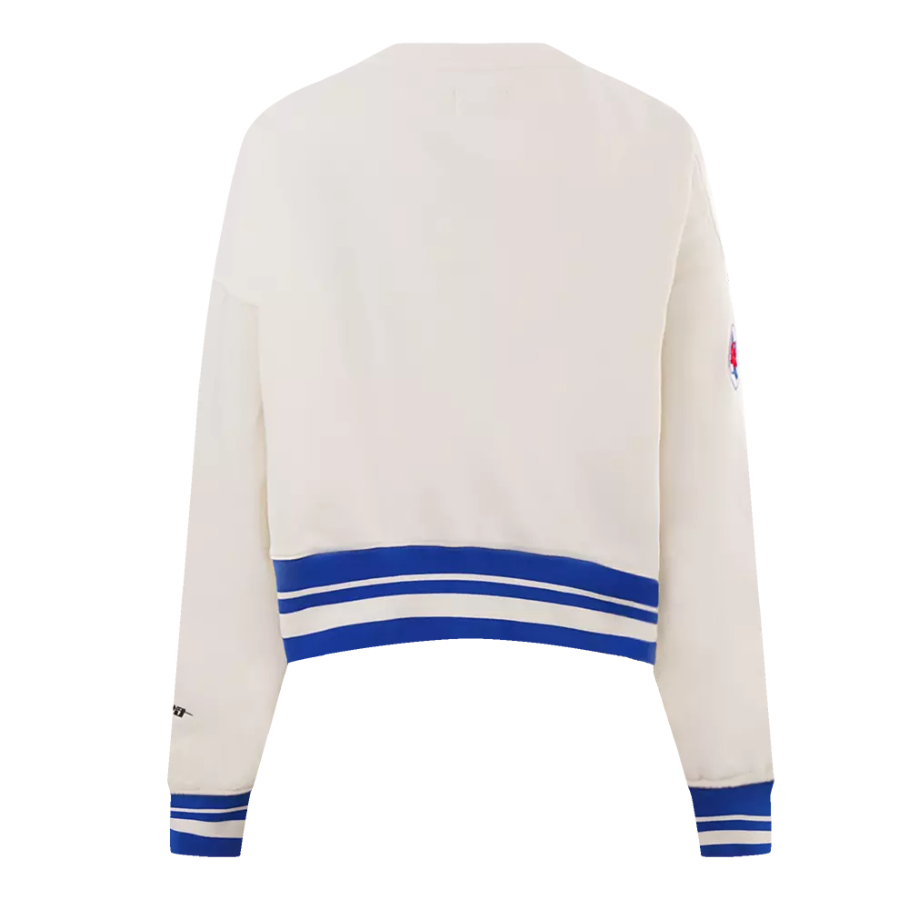 Pro Standard Women's Texas Rangers Retro Classics Crewneck - Eggshell - EGGSHELL