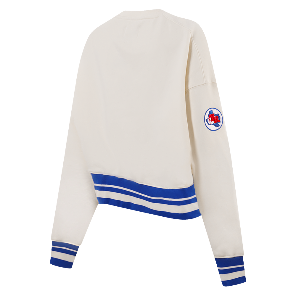 Pro Standard Women's Texas Rangers Retro Classics Crewneck - Eggshell - EGGSHELL Thumbnail View 4