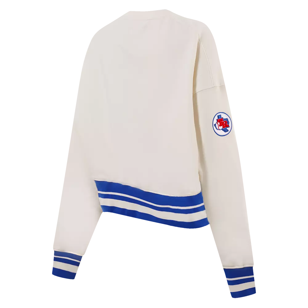 Pro Standard Women's Texas Rangers Retro Classics Crewneck - Eggshell - EGGSHELL