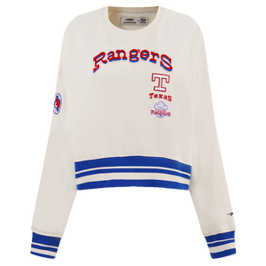 Pro Standard Women's Texas Rangers Retro Classics Crewneck - Eggshell