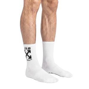 L/AB c/o Off-White Clamp Arrow Quarter Socks (3 Pairs) - White/Black - WHITE/BLACK