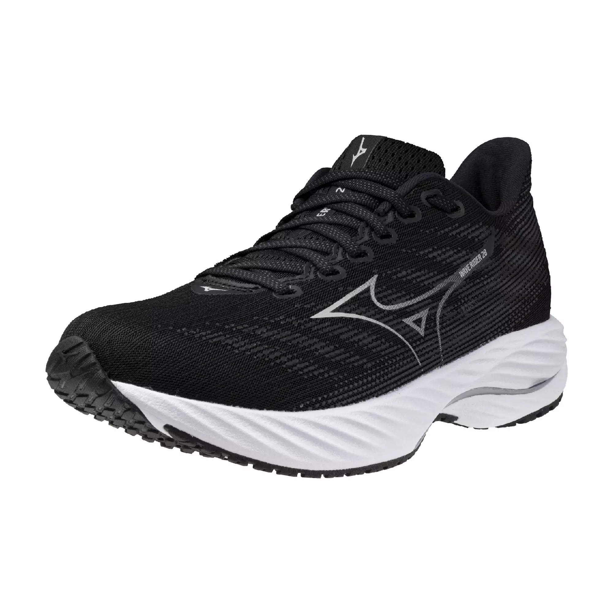 Mizuno Wave Rider 28 D "Black/Harbor Mist" Women's Running Shoe - BLACK/MIST