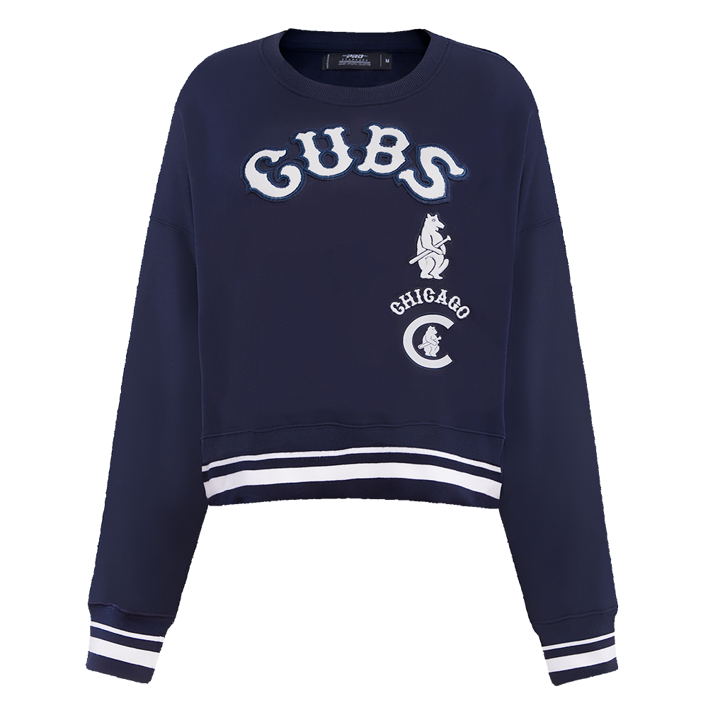 Pro Standard Women's Chicago Cubs Retro Classics Crewneck - Navy - NAVY Thumbnail View 1