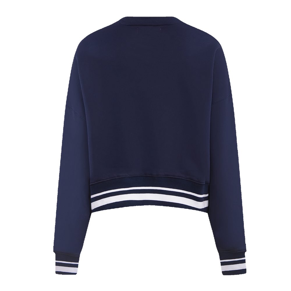 Pro Standard Women's Chicago Cubs Retro Classics Crewneck - Navy - NAVY Thumbnail View 2