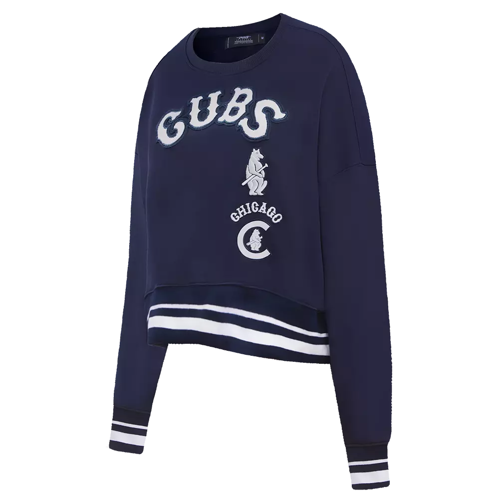 Pro Standard Women's Chicago Cubs Retro Classics Crewneck - Navy - NAVY