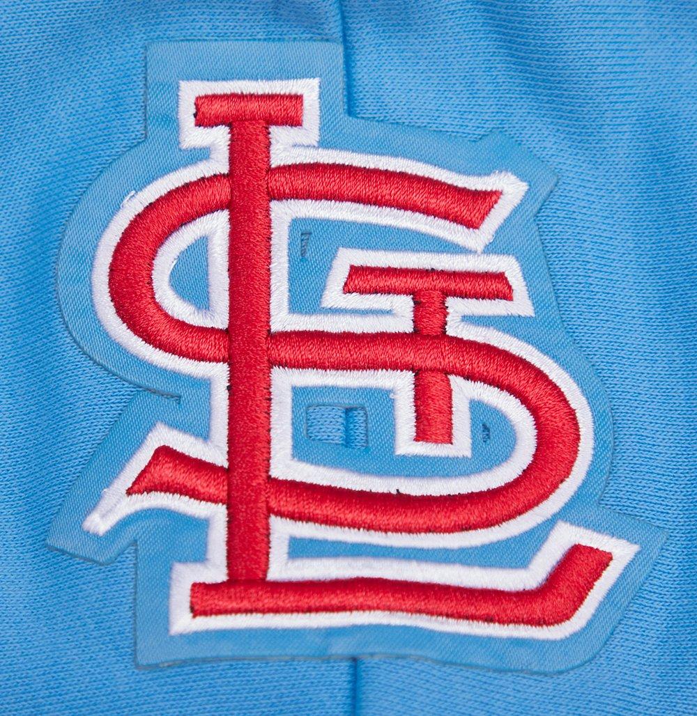 Pro Standard Women's MLB St. Louis Cardinals Retro Classic Cropped Fleece Hoodie - Blue/White - BLUE/WHITE Thumbnail View 5