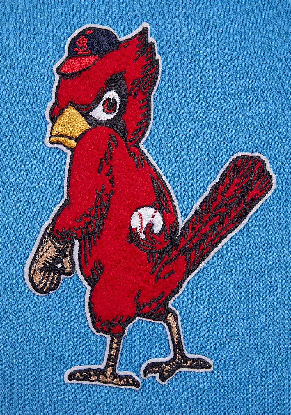 Pro Standard Women's MLB St. Louis Cardinals Retro Classic Cropped Fleece Hoodie - Blue/White - BLUE/WHITE Thumbnail View 6