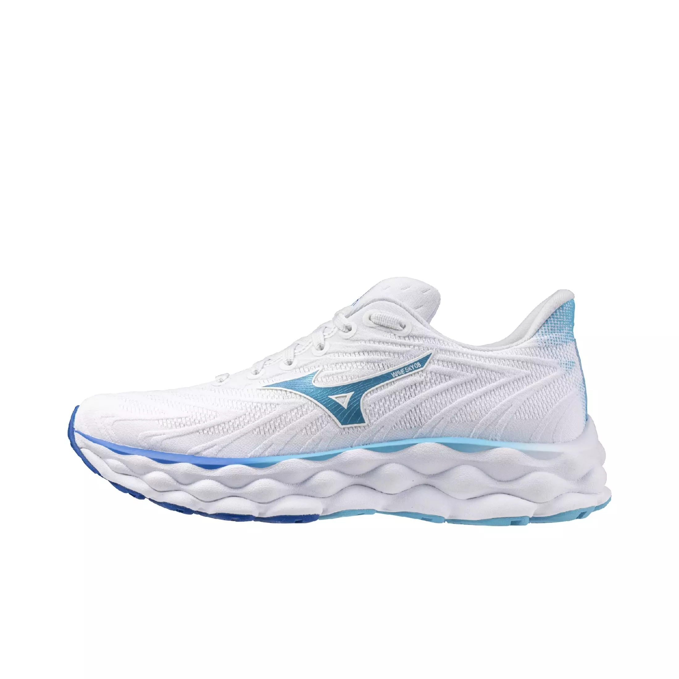 Mizuno Wave Sky 8 "White/Moroccan Blue" Women's Running Shoe - WHITE/BLUE