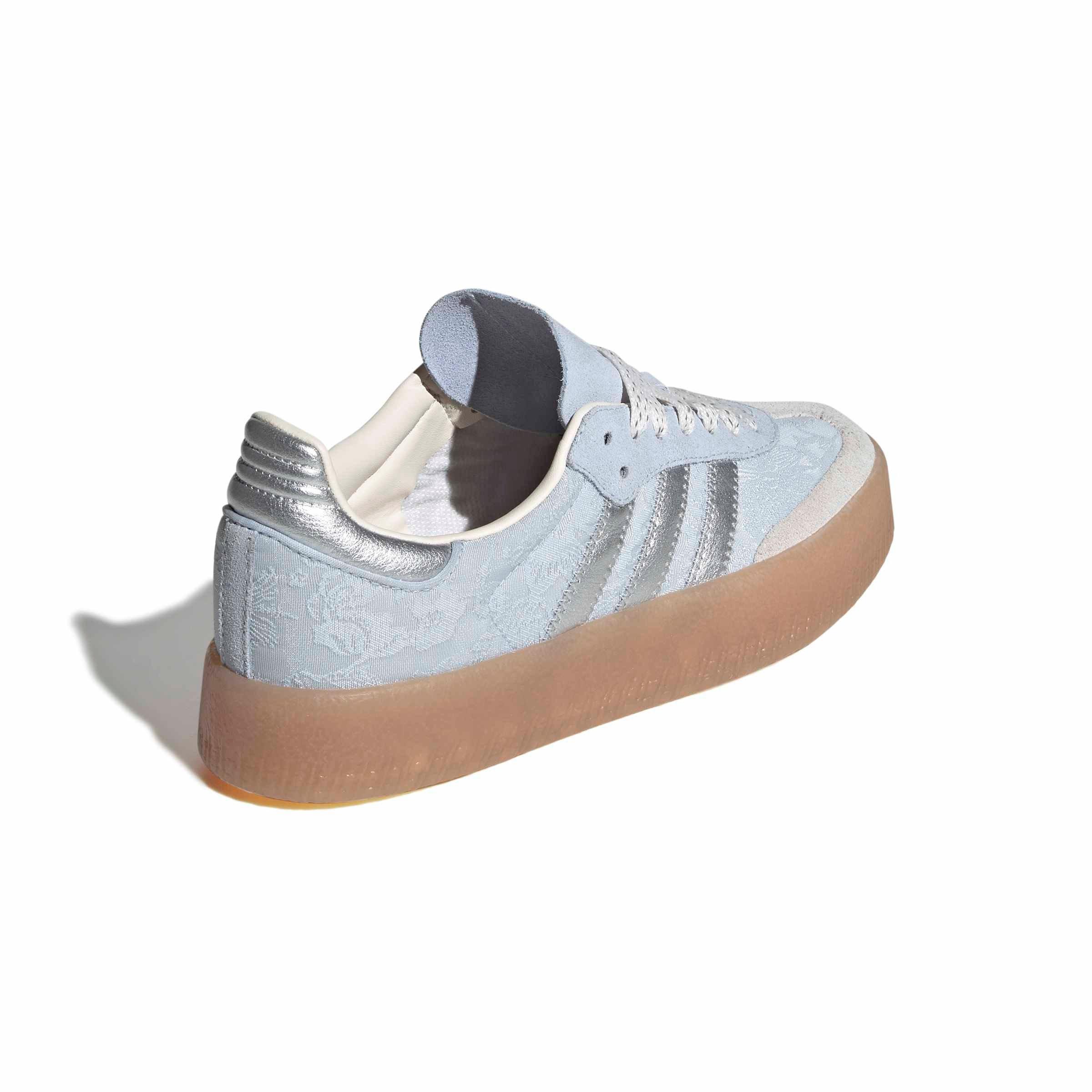 adidas Originals Sambae "Crystal Sky/Silver Metallic/Chalk Pearl" Women's Shoe - SKY/SILVER/CHALK Thumbnail View 4