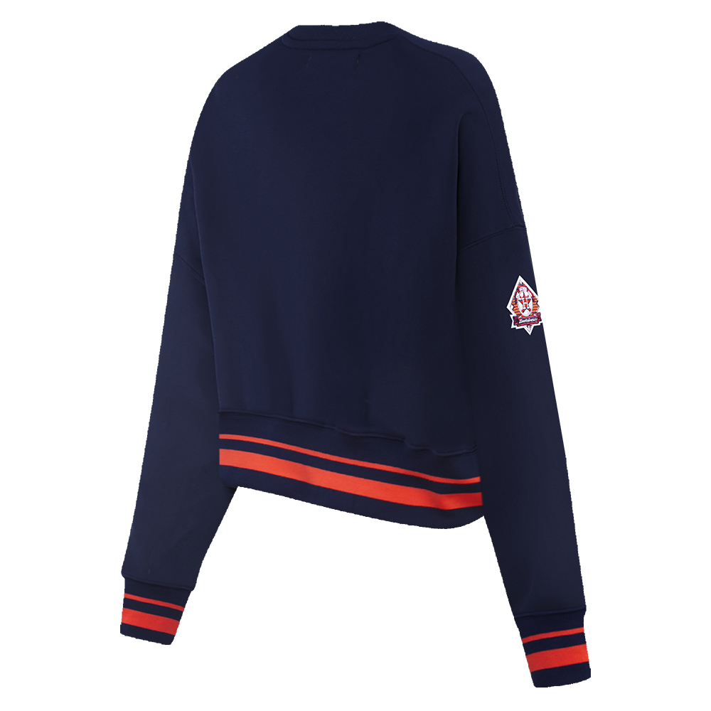 Pro Standard Women's Houston Astros Retro Classics Crewneck - Navy/Orange - NAVY/ORANGE Thumbnail View 4