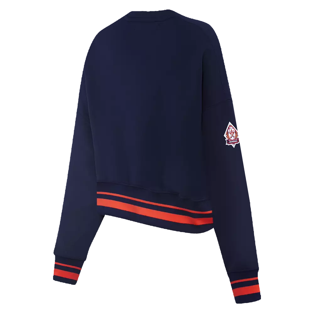 Pro Standard Women's Houston Astros Retro Classics Crewneck - Navy/Orange - NAVY/ORANGE