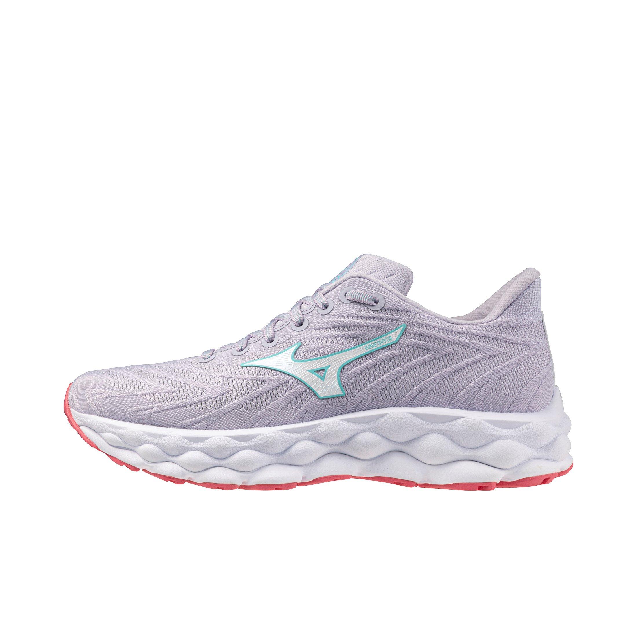 Mizuno Wave Sky 8 "Thistle/White" Women's Running Shoe - THISTLE/WHITE Thumbnail View 2