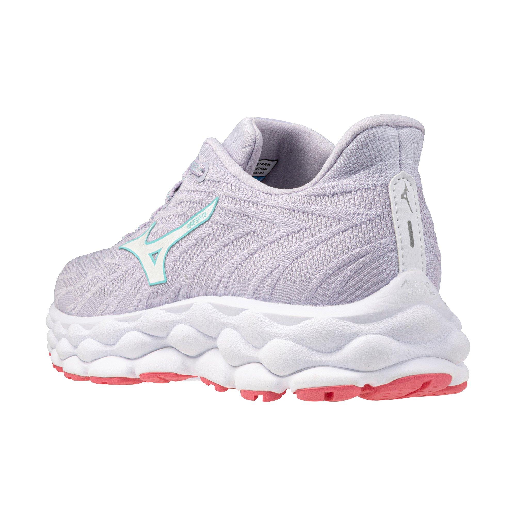 Mizuno Wave Sky 8 "Thistle/White" Women's Running Shoe - THISTLE/WHITE Thumbnail View 4