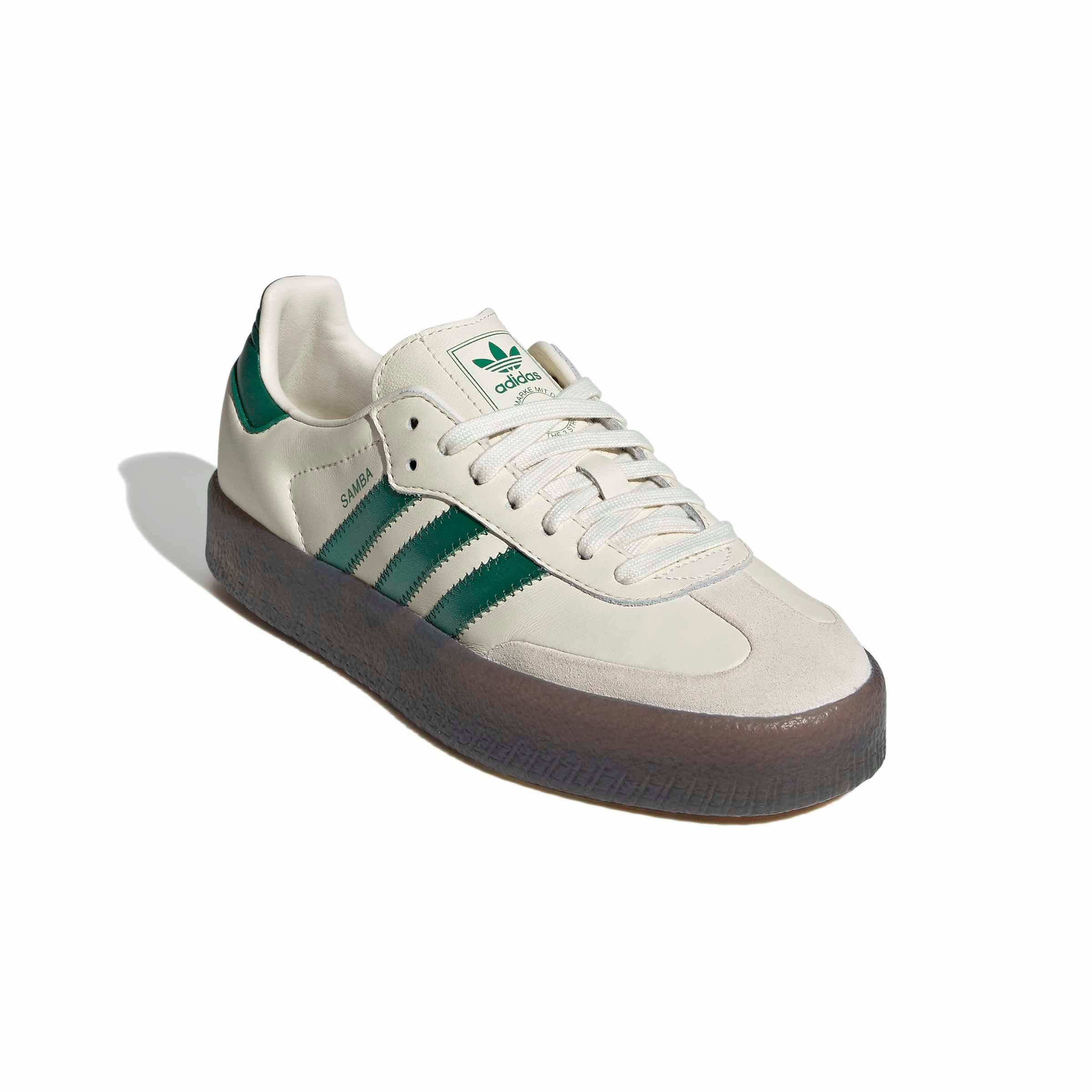 adidas Originals Sambae "Cream White/Bold Green/Collegiate Green" Women's Shoe - CREAM/GREEN/GREEN Thumbnail View 3