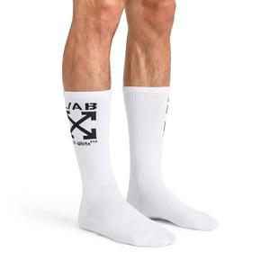 L/AB c/o Off-White Clamp Arrow Crew Socks (3 Pairs) &ndash; White/Black - WHITE/BLACK
